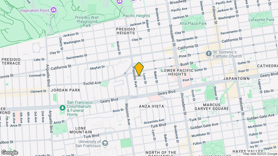 2750 Sutter St Map and Location Details