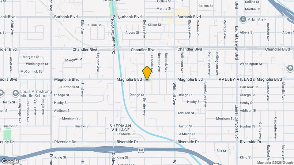 5150 Bellaire Ave Map and Location Details