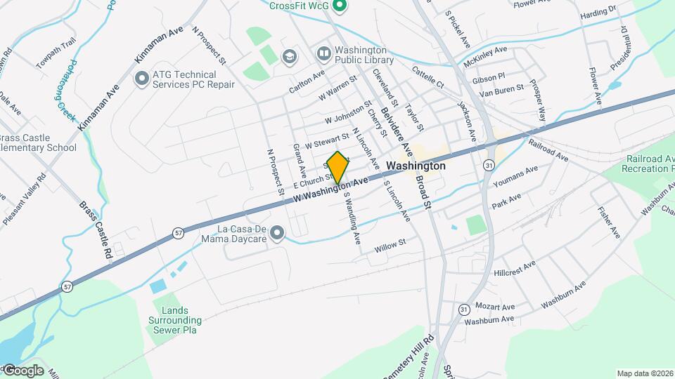 155 W Washington Ave Map and Location Details