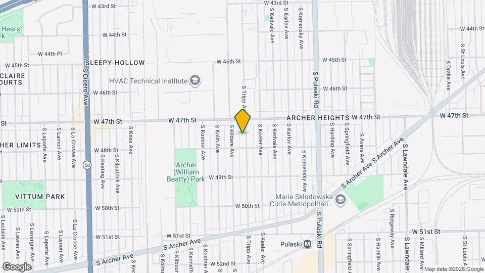 4736 S Tripp Ave Map and Location Details