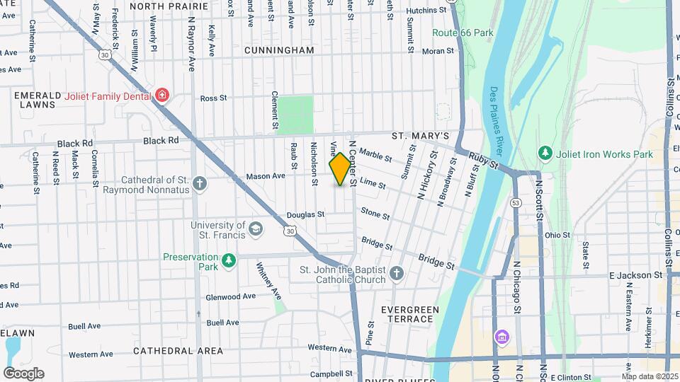 616 Vine St Map and Location Details