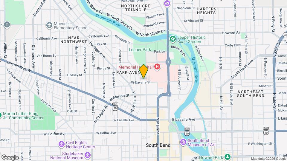 305 W Navarre St, Unit 1 Map and Location Details