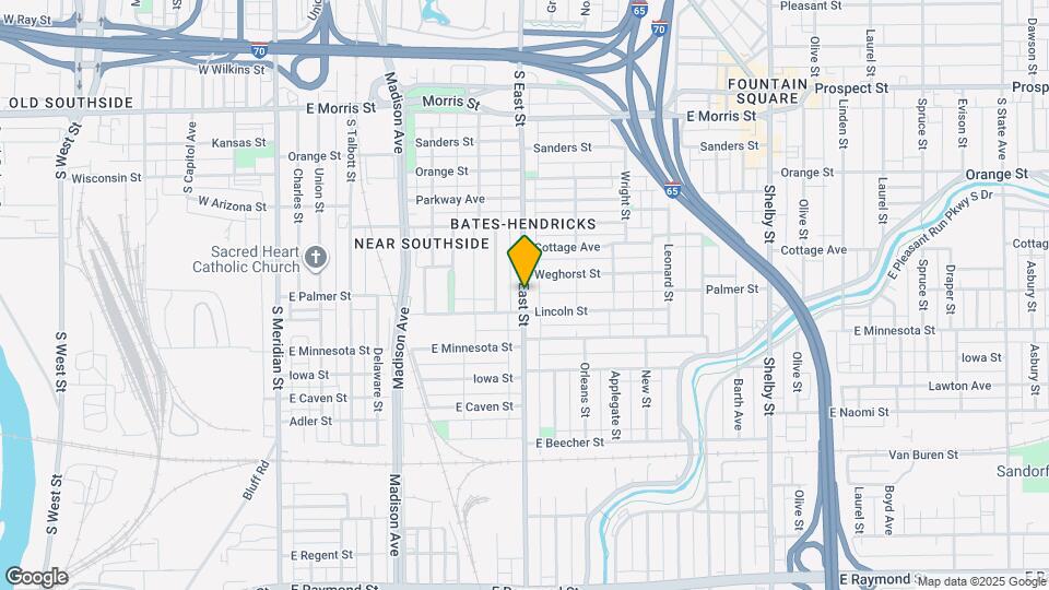 1523 S East St Map and Location Details