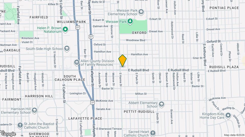 705 E Rudisill Blvd, Unit 701 E Rudisill Blvd Mapa y Detalles de la Ubicación