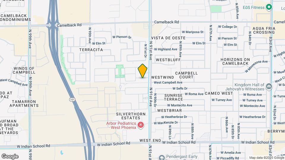 9135 W Minnezona Ave Map and Location Details