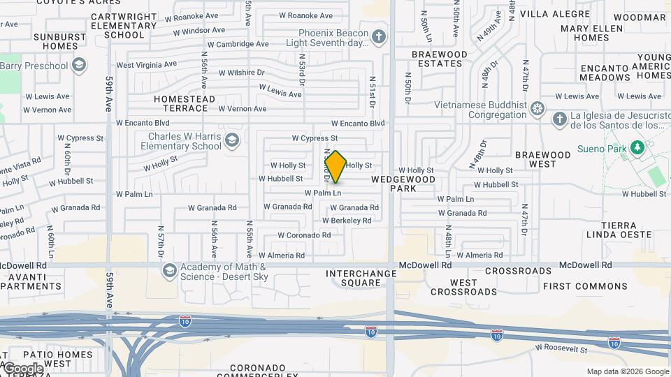 5228 W Palm Ln Map and Location Details