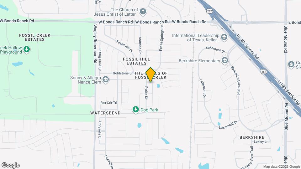10321 Fossil Valley Dr Mapa y Detalles de la Ubicación