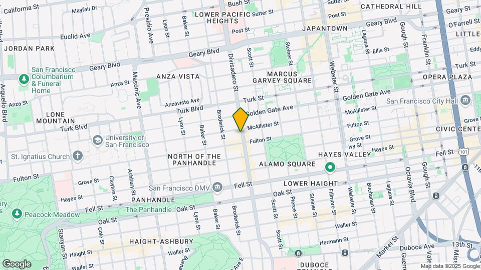 839 Divisadero St Map and Location Details