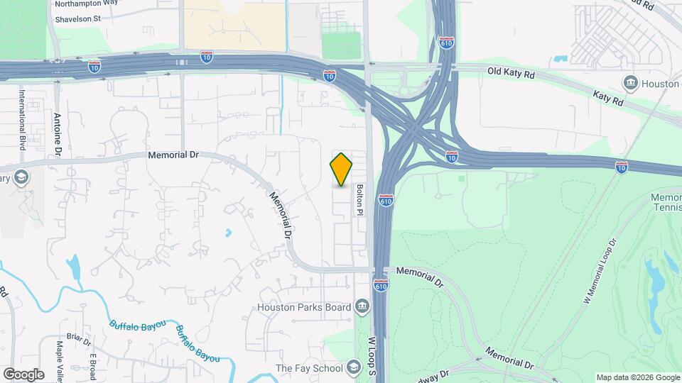 537 N Post Oak Ln Map and Location Details