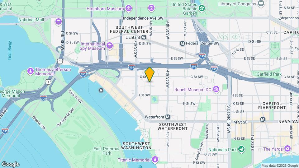 601 H St SW Map and Location Details