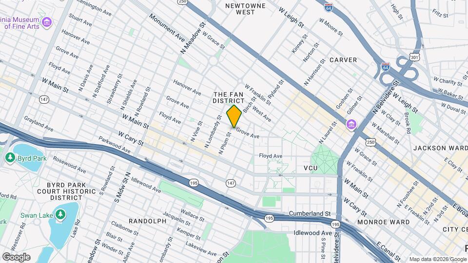 1421 Grove Ave, Unit # 2 Mapa y Detalles de la Ubicación