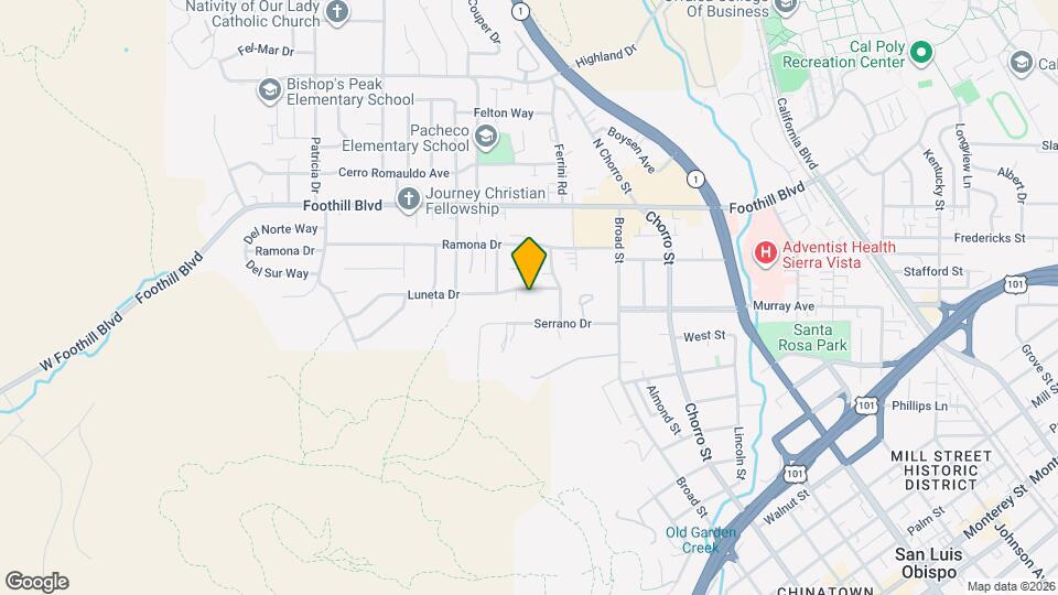 585 Luneta Dr Mapa y Detalles de la Ubicación