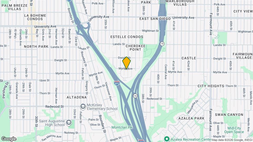 3448 Cherokee Ave Map and Location Details