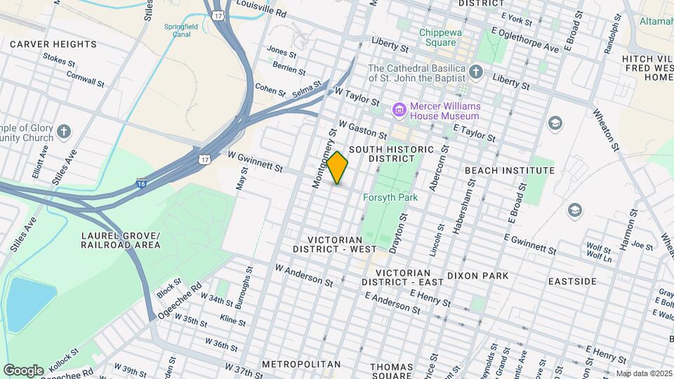 215 W Gwinnett St, Unit Apt. 3 Map and Location Details
