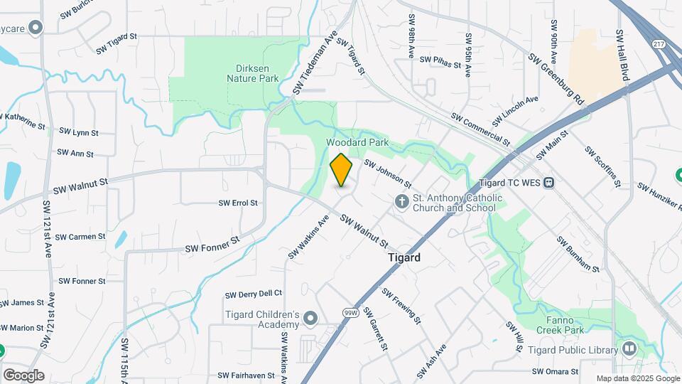 12525 SW Brookside Ave Map and Location Details