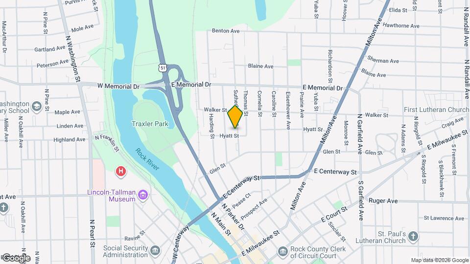 609 Sutherland Ave Map and Location Details