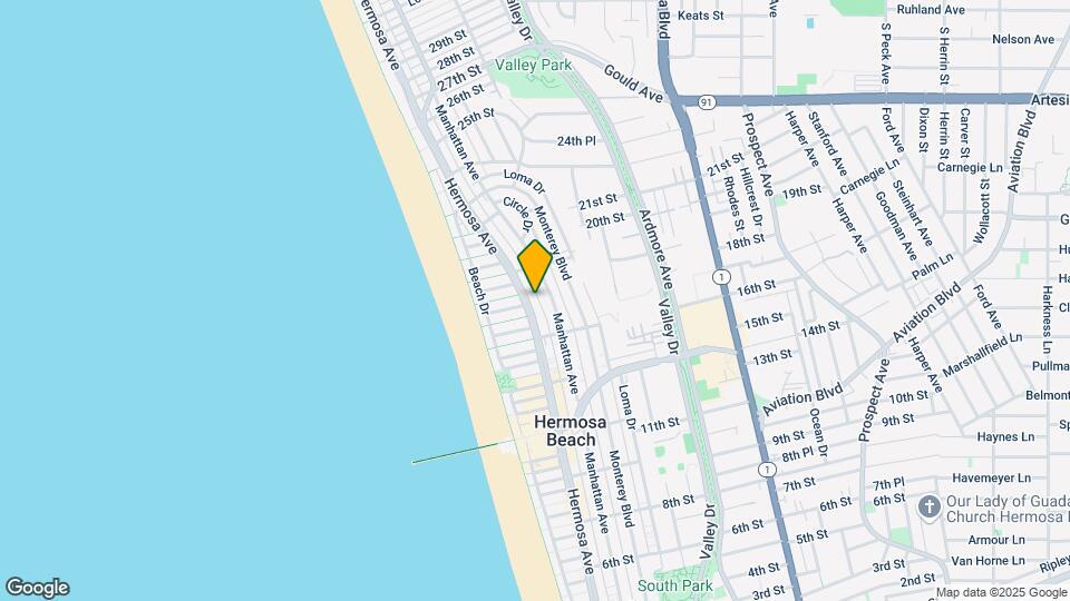 1732 Hermosa Ave, Unit 1732 Hermosa Ave#B Map and Location Details