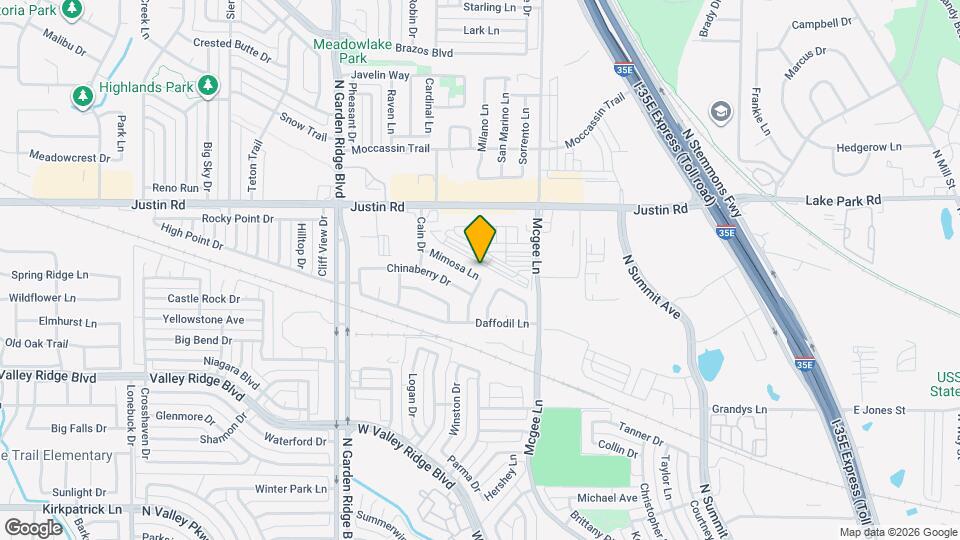 1365 Mimosa Ln Map and Location Details