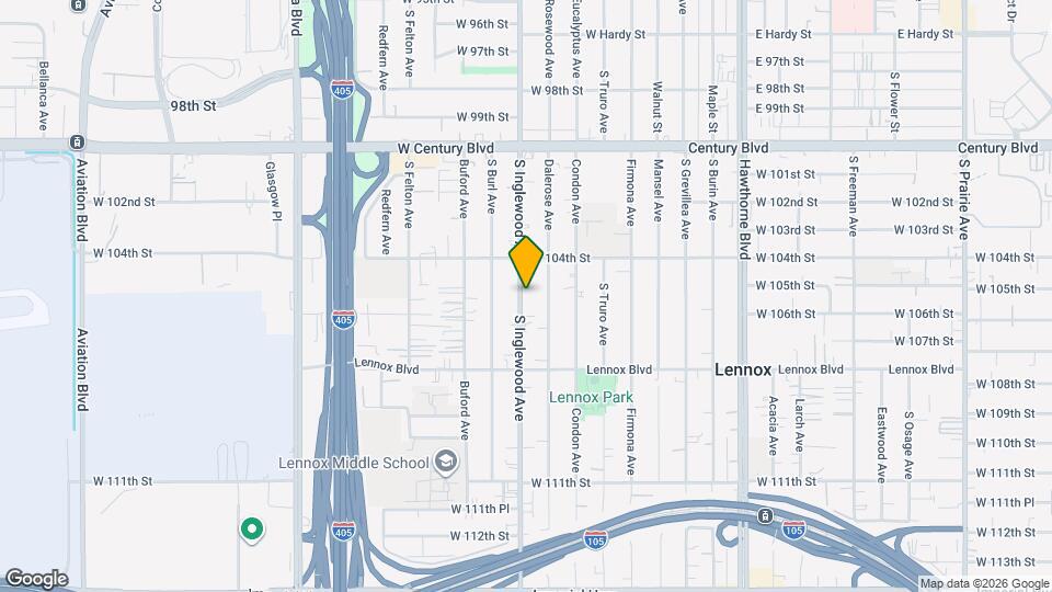 10516 S Inglewood Ave Map and Location Details