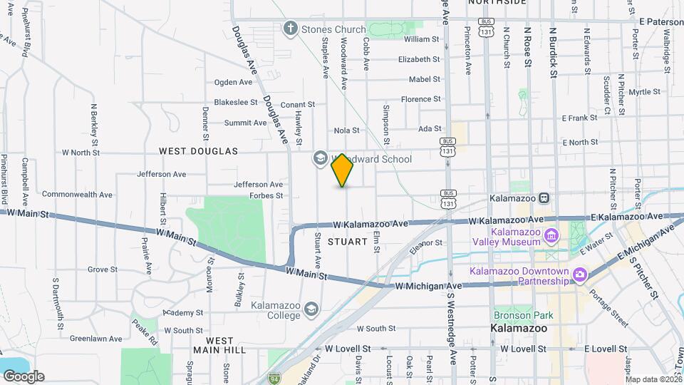 505 Woodward Ave Map and Location Details