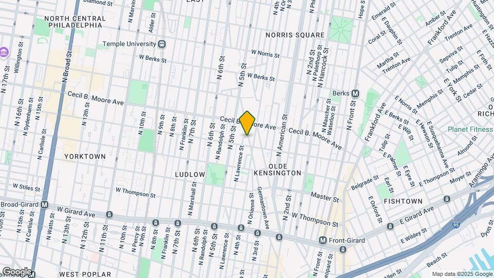 1620 Germantown Ave, Unit B Map and Location Details