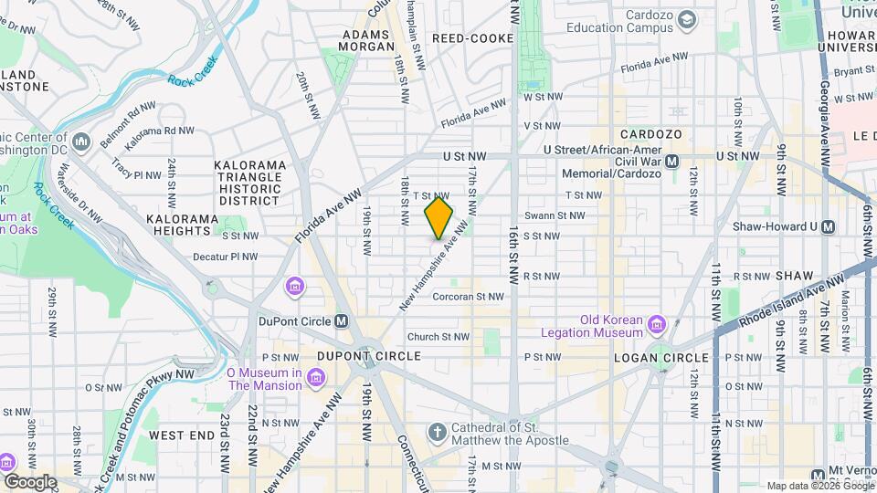 1728 New Hampshire Ave NW, Unit 101 Map and Location Details