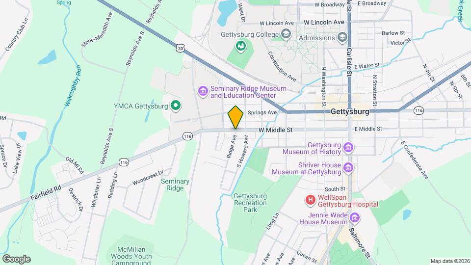 105 Ridge Ave Mapa y Detalles de la Ubicación