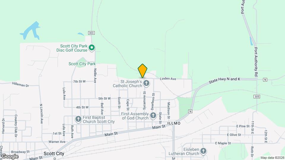 801 Sycamore St Map and Location Details