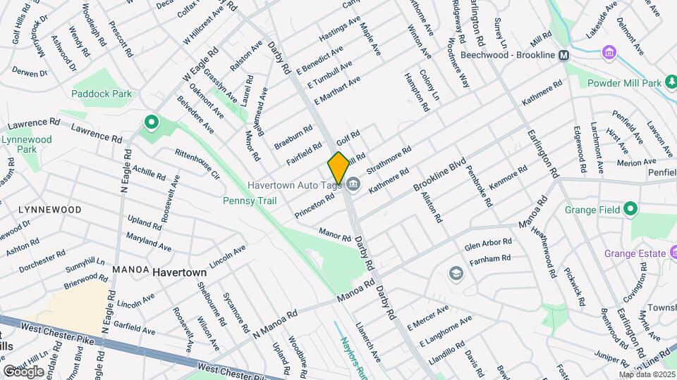 Brookline - Havertown Map and Location Details