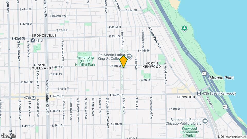 4611 S Drexel Blvd Map and Location Details