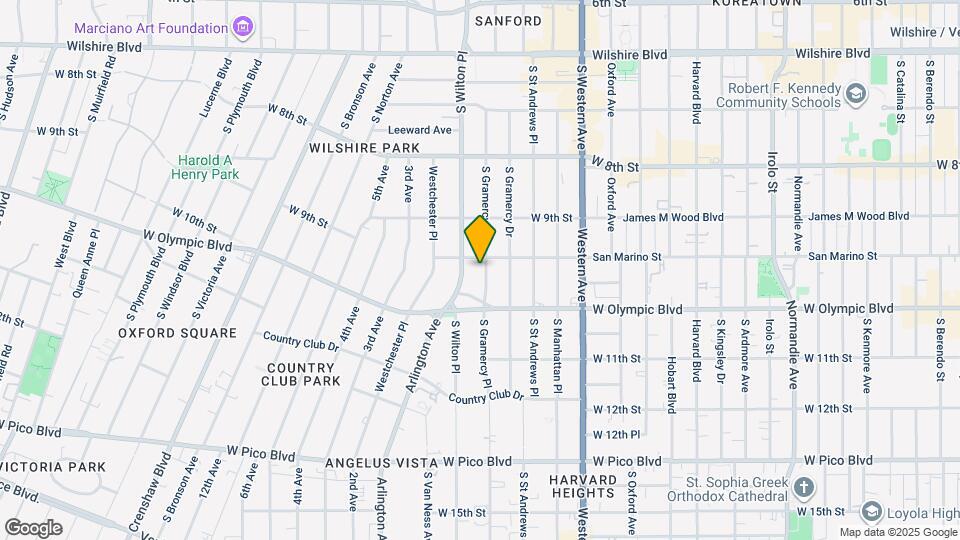 959 S Gramercy Pl Map and Location Details