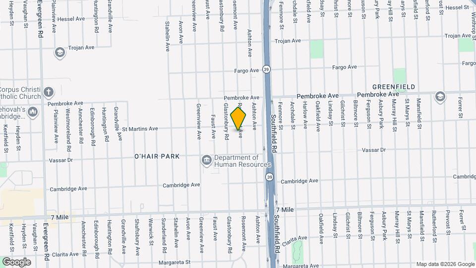 19491 Rosemont Ave Map and Location Details