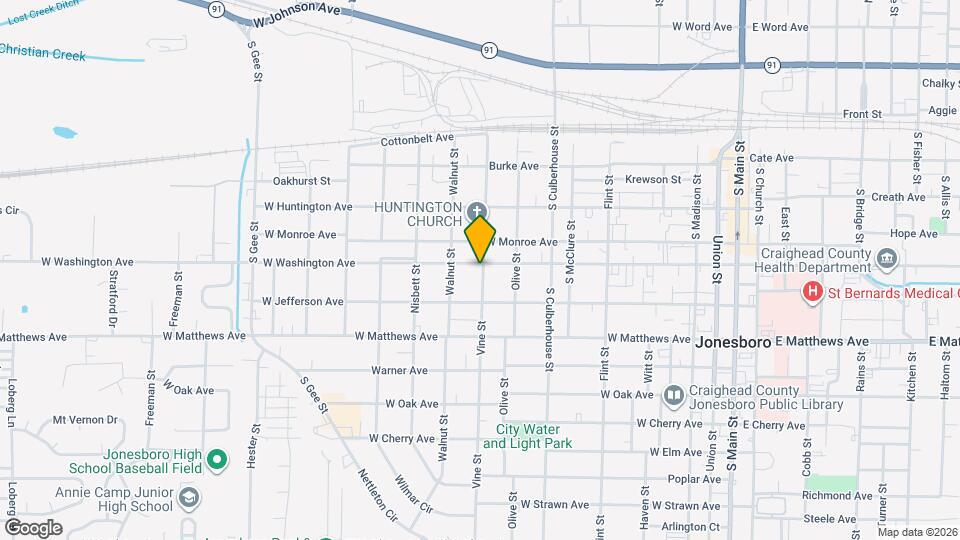 501 Vine St, Unit Apt A Map and Location Details
