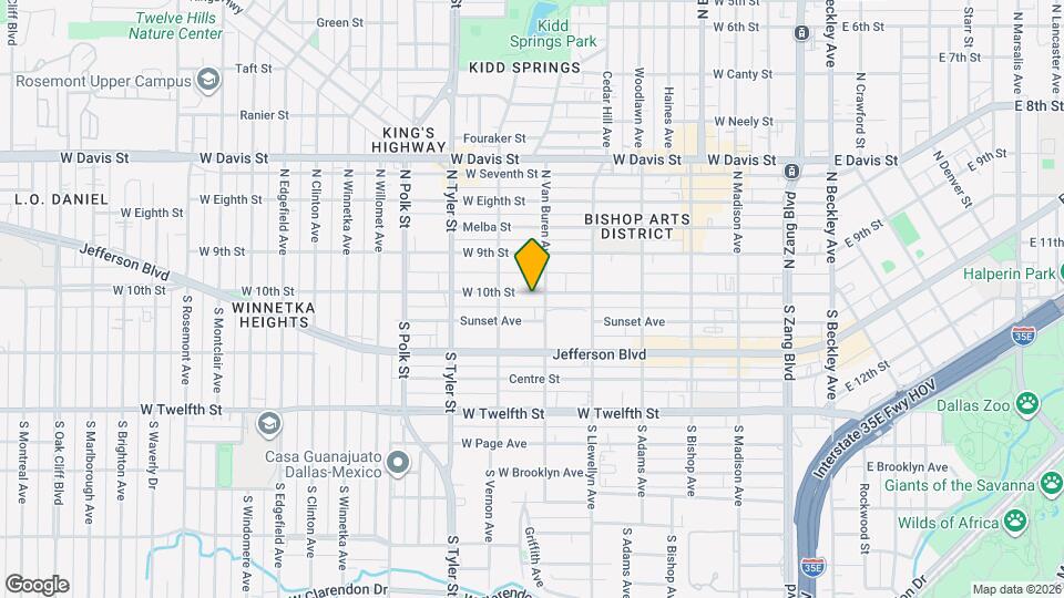 708 W 10th St Map and Location Details
