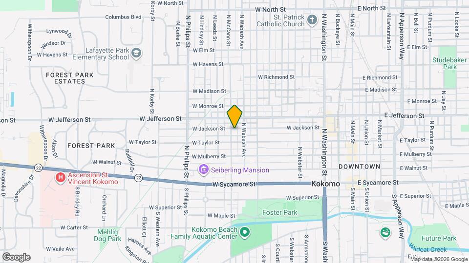 917 W Jackson St Mapa y Detalles de la Ubicación