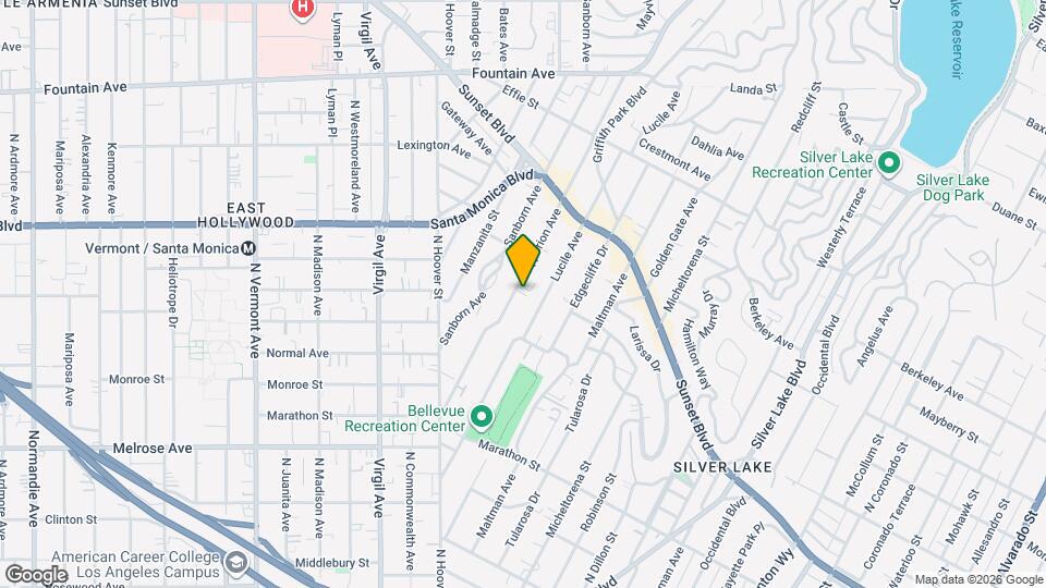 942 Hyperion Ave Map and Location Details