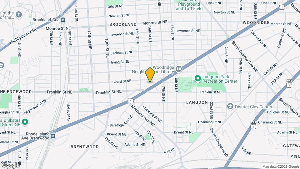 1544 Rhode Island Ave NE Mapa y Detalles de la Ubicación