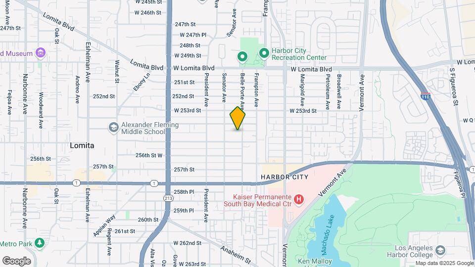 25423 Belle Porte Ave Mapa y Detalles de la Ubicación