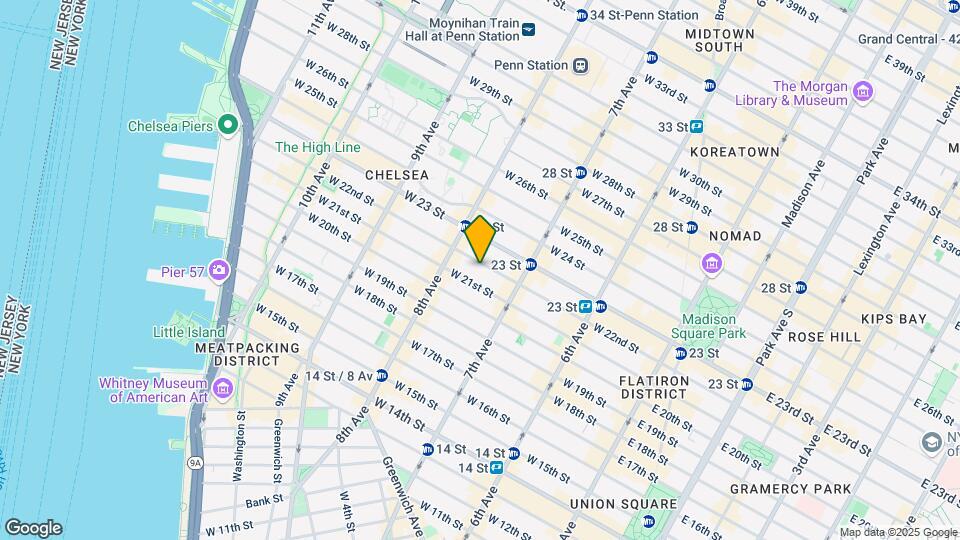 244 West 22nd Street Mapa y Detalles de la Ubicación