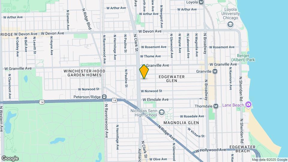 1540 W Glenlake Ave, Unit 5B Mapa y Detalles de la Ubicación
