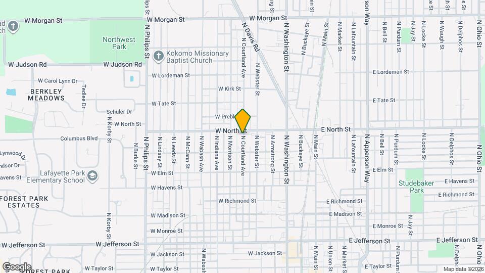 1229 N Courtland Ave Map and Location Details