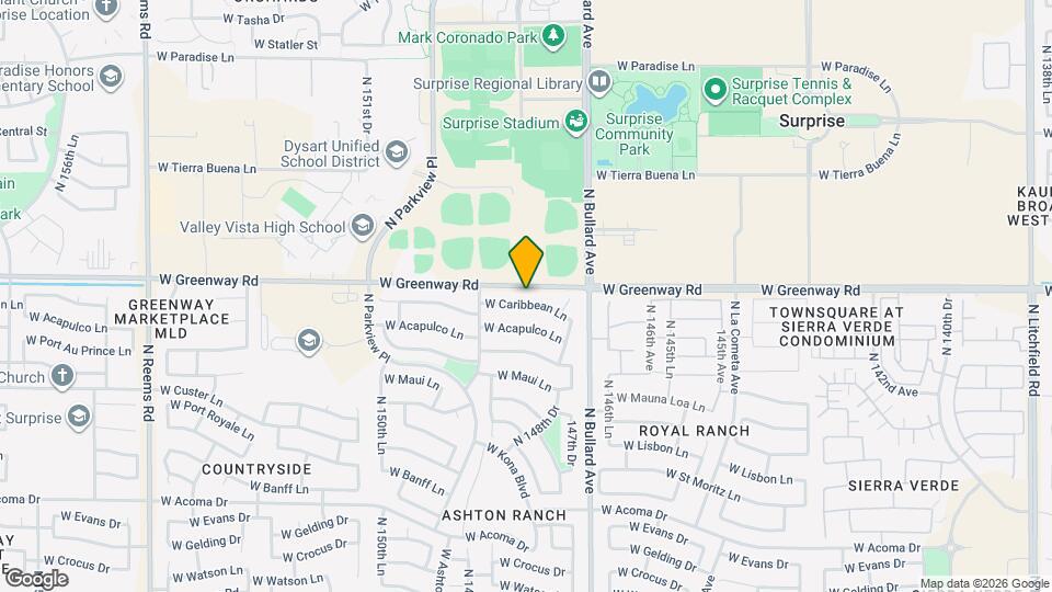 14850 W Caribbean Ln Map and Location Details