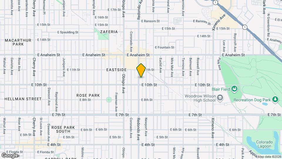 1032 Redondo Ave Mapa y Detalles de la Ubicación