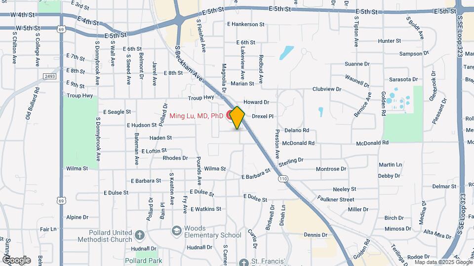 1327 Lamar St Map and Location Details