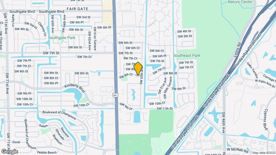 850 SW 55th Terrace Map and Location Details