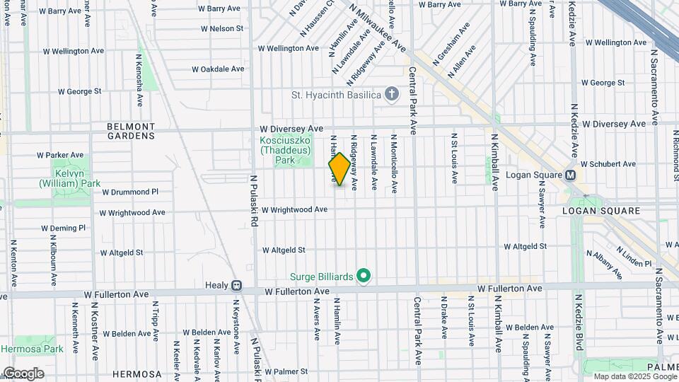 2621 N Hamlin Ave Map and Location Details
