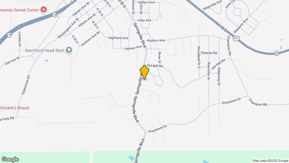 Springville Apartments Map and Location Details