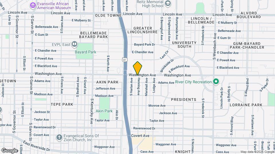 1263 Washington Ave Map and Location Details