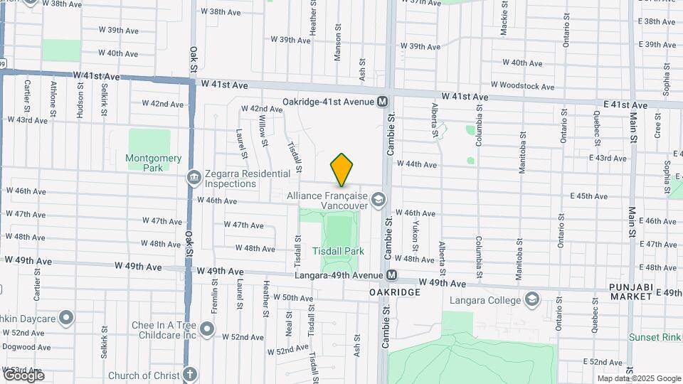 638 W 45th Ave Map and Location Details