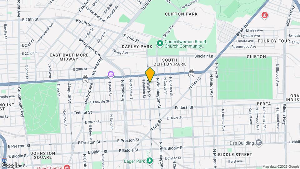 1809 N Wolfe St Map and Location Details